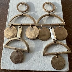 Gold dangle earrings